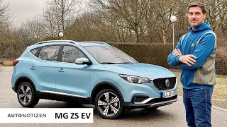 MG ZS EV 2021 ElektroSUV aus China im Test  Review  Fahrbericht [upl. by Nylteak]