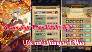 Afk Arena  5 Team Auto càn quét Kẻ Nứt Thời Gian Tầng 300 Ước mỗi tháng có 1 mùa Kẻ Nứt [upl. by Barclay779]