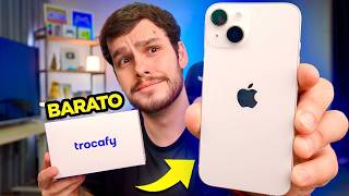 COMPREI UM IPHONE 14 BARATO NA TROCAFY [upl. by Engeddi]