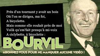 Bourvil  A bicyclette  Paroles Lyrics [upl. by Naamann897]