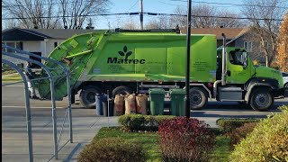 MatrecGFL Garbage Trucks In Action on Yard Waste [upl. by Etteoj]