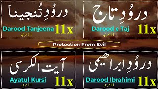 Darood e Taj 11x Darood Tanjeena 11x Darood Ibrahimi 11x Ayatul Kursi 11x  Protection From Evil [upl. by Notnirt]