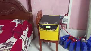 Eapro 3kva 24v mppt solar inverter load test details load test video with lifepo4 battery [upl. by Ymirej490]