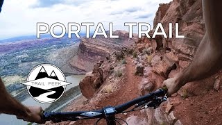 DONT LOOK DOWN  Mountain Biking Portal Trail  Moab Utah [upl. by Assilla796]