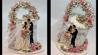 Simple Wedding Cake  Wedding Anniversary Cake [upl. by Eibo]