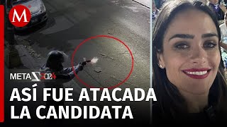 Difunden video del ataque a la candidata Alessandra Rojo de la Vega en CdMx [upl. by Worlock]