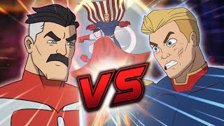 OmniMan VS Homelander ANIMATED FIGHT  Invincible VS The Boys DEATH BATTLE [upl. by Marji783]