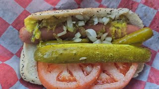 Food Review Chicago Dog from Heffys Hot Dogs in Mt Prospect IL [upl. by Sredna850]