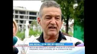 Gigi Becali cu ochii în lacrimi în prima zi de libertate [upl. by Leirbma]