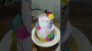 two tier cake newcakedecoration two tier simple cake [upl. by Zaragoza164]