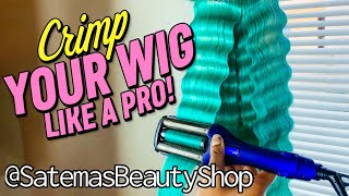 How To Crimp Your Wigs Beginner Friendly Tutorial Ft Ion Crimpers HowToCrimp CrimpYourHair [upl. by Gilberta765]