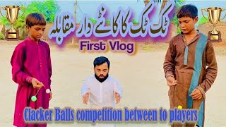 clacker balls Competition between two boys foryou saadushah shortvideos taktak clackers viral [upl. by Yaner957]