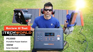 iTechworld PS2000 Portable Power Station with 300W Solar Blanket  Review [upl. by Maccarone]