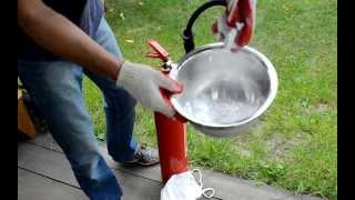 How to Make Dry Ice With a Fire Extinguisher  Science experiment with dry ice CO2 [upl. by Dewayne]