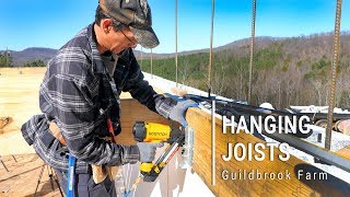 ICF Mountain Homestead Hanging Floor Joists INSIDE the Walls [upl. by Bein642]