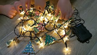 🎄Making custom Christmas decorations from Lidl Melinera Fairy Lights and random lights from Sinsay🎄 [upl. by Niroc]