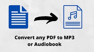 Convert PDF to AudioMP3  Download MP3Audio of your PDF [upl. by Anivad379]