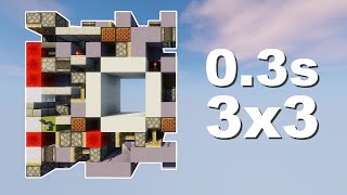 Supercharged 3x3 Piston Door  Minecraft Tutorial and Explanation [upl. by Anhej]