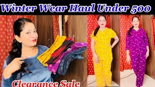 Clovia Winter Wear Haul Night Suits Under 500 Night Suit Haul Affordable Night Suit Meesho Haul [upl. by Girand]