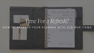 How To Refresh Your Planner With Subscription Box Items  Cloth amp Paper [upl. by Wettam]