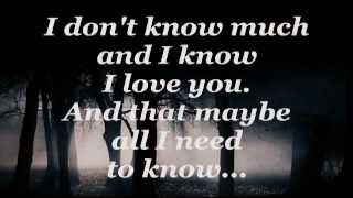 DONT KNOW MUCH Lyrics  LINDA RONSTADT  AARON NEVILLE [upl. by Steele455]