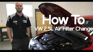 How To VW 25L Air Filter Replacement for Jetta Golf Passat or Sportwagen  Eich Motor Company [upl. by Caundra]