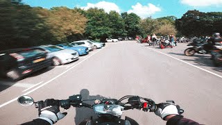 Rykas Cafe to Newlands Corner  YAMAHA MT07 AKRAPOVIC  QUICKSHIFTER 4K [upl. by Gertie805]