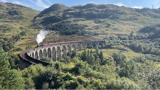 See the Jacobite trains at Glenfinnan Viaduct and Station with multiple camera angles 2022 [upl. by Enidlarej]