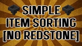 Simple Item Sorting No Redstone  Minecraft Tutorial [upl. by Engdahl129]