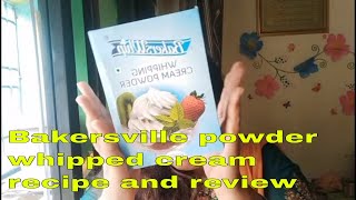 How to use Whipped Cream Powder for Cake frosting Bakersville powder whipped cream recipe and review [upl. by Eirrotal]