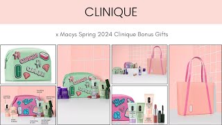 Clinique x Macys Spring 2024 Clinique Bonus Gifts [upl. by Airehs]