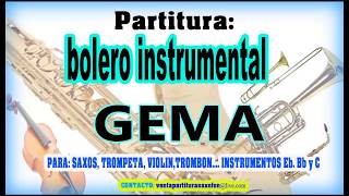 videopartitura Gema bolero instrumental [upl. by Conny]