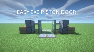 MINECRAFT 120 2x2 PISTON DOOR JAVABEDROCK [upl. by Eleumas]