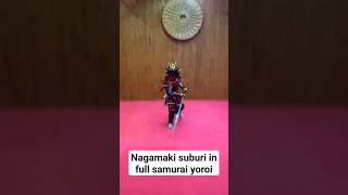 Nagamaki training in full Samurai armor armor samurai nodachi kenjutsu katana [upl. by Akayas984]