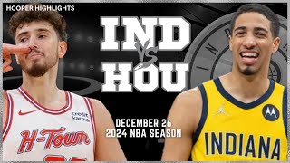 Indiana Pacers vs Houston Rockets Full Game Highlights  Dec 26  2024 NBA Season [upl. by Anicul]