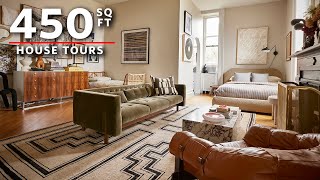 House Tours A 450 Sq Ft One Room Mansion in Brooklyn NY [upl. by Araem]