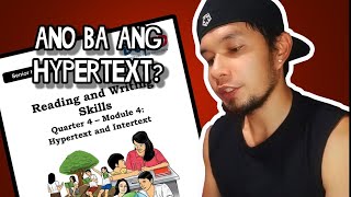 HYPERTEXT Explained in Tagalog  Reading and Writing Module DepEdSHS  Quarter 4 Module 4 [upl. by Enileqcaj264]