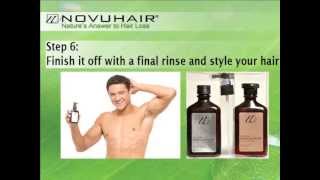 How to Use Novuhair Topical Scalp Lotion amp Novuhair Herbal Shampoo [upl. by Nabru]