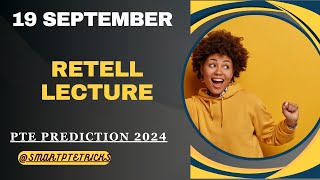 PTE Retell Lecture  September 2024  MUST PRACTICE [upl. by Immac577]