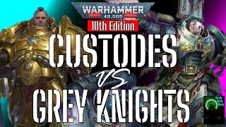 Grey Knights vs Custodes Warhammer 40K Battle Report 2000 points  10th Edition Leviathan [upl. by Asim]