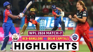 RCB vs DC Highlights 2024  WPL Highlights 2024  DC vs RCB WPL Highlights 2024  RCB vs DC WPL 2024 [upl. by Aiekan]