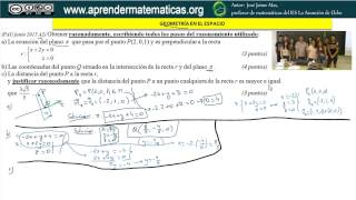 Geometría 2bat ccnn2 039 PAU junio 2015 A2 José Jaime Mas [upl. by Lerej]