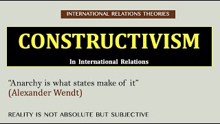 Constructivism International Relations Explained in English in 7 minutes [upl. by Eigram480]