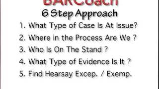 BAR EXAM 6 Step EVIDENCE Approach for MBE [upl. by Kotick805]