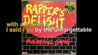 The Sugarhill Gang  Rappers Delight Lyrics Audio HQ [upl. by Aicak86]