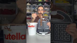 Nutella Waffle Hack 😵 hacks lifehacks food [upl. by Ramor]