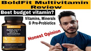 Boldfit Multivitamin review  Best Budget multivitamin  100 Vitamins Minerals amp Probiotics [upl. by Adriane]