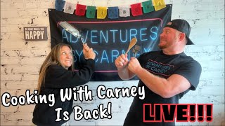 🔴LIVE COOKING WITH CARNEY RETURNS Chicken Wraps Grilled Citrus Herb VS Crispy Chicken Caesar [upl. by Ailerua598]