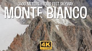 Pointe Helbronner Mont Blanc Skyway Monte Bianco  4K Drone Video [upl. by Bethesde]