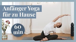 YOGAÜBUNGEN für Anfänger  60 Minuten Yoga Home Workout [upl. by Attennot]